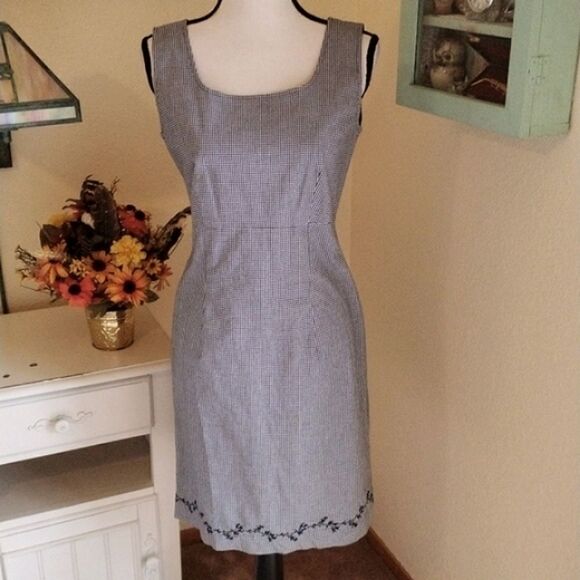 Liz Claiborne Lizsport Stretch Gingham Dress - Picture 1 of 12
